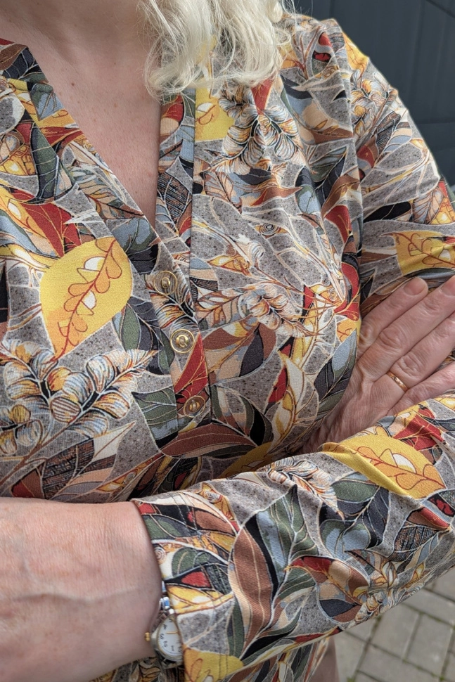 Джемпер жен,а363,а36305(,жел,сер,листья), (48-158,164)