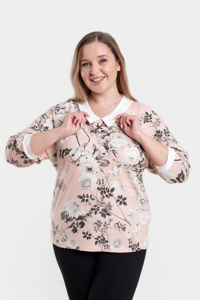 Джемпер жен,а1305,а130512(бел цв,персик,молоч,), (46-158,164)