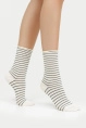 Носки жен,22245k,2039(молочный,молоч,,полос), (25-27)