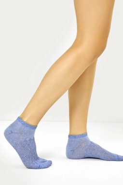 Носки жен,22395k,1978(джинсовый лен,синмел,,ромбы), (25-27)