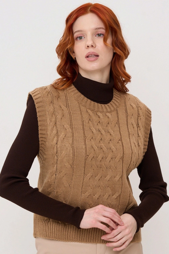 Жилет жен,by222-14055,-(карамельный кофе,беж,,), (48-158,164)