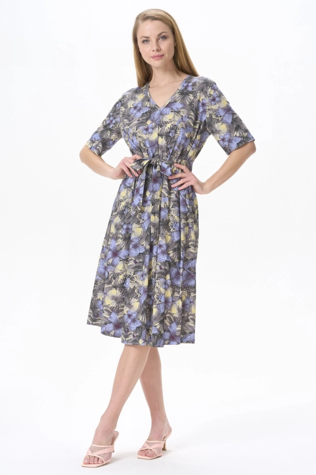 Платье жен,n0281,n0281-z90.3s11(серый,,,бабочки), (50-164)