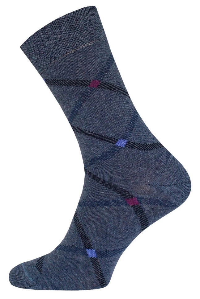 Носки муж,б2125,507(т.серый меланж,антрац,,ромбы), (25)