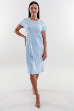 Сорочка ноч жен,в358295,-(нарцисс по голубому,гол,,цветы), (56-158,164)