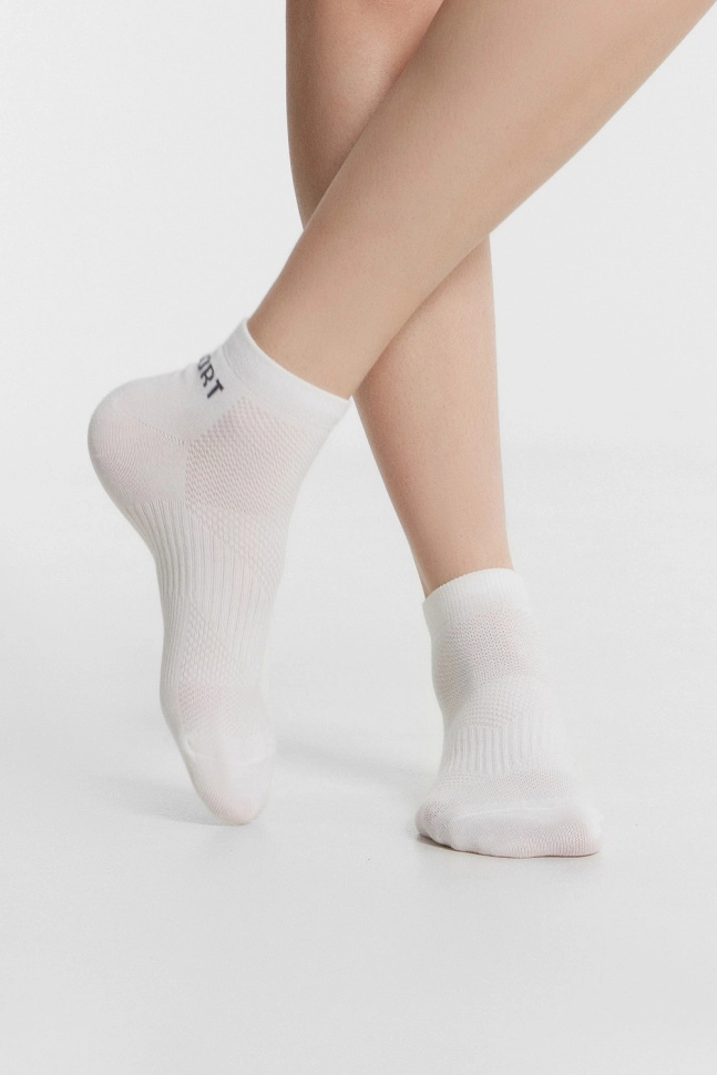 Носки жен,25300cby,20300c,153(белый,бел,,sport корал квадр), (23-25)