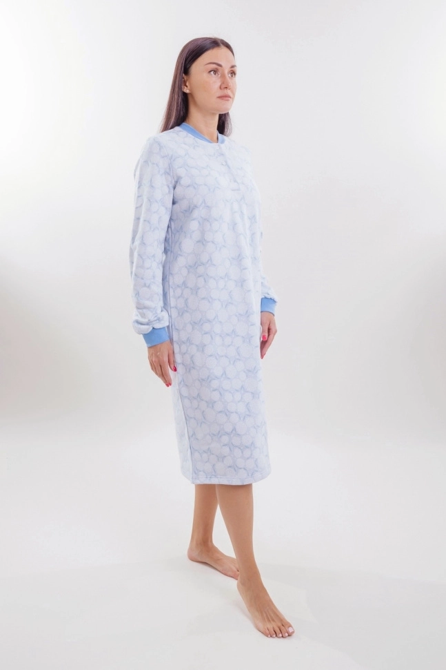 Сорочка ноч жен,р323304,-(пушистые шарики по св.голубому,гол,,пушистые шарики), (44-158,164)