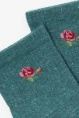 Носки жен,б1155,581(т.изумруд меланж,зел-т,,роза люрекс), (23)
