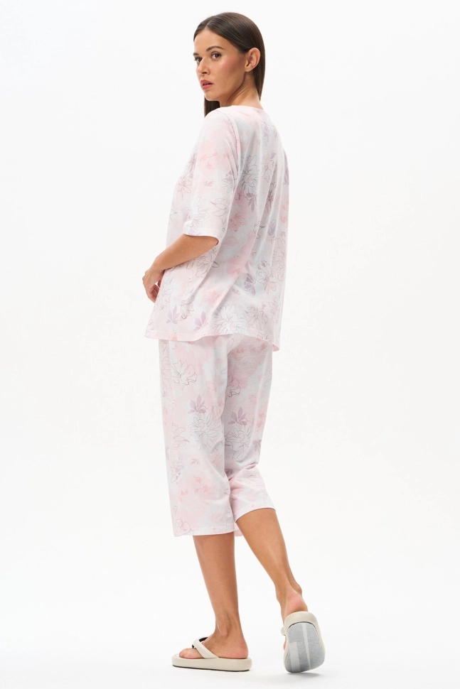 Пижама жен,p1310,p1310-p66.6s02(розово-бежевый,роз-св,,акварельные цветы), (44-164)