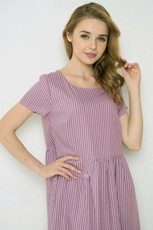 Платье жен,5231-3746,-(розовый полоска,роз,,бел полос), (48-158,164)