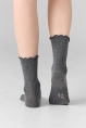 Носки жен,21283k,1719(т.серый меланж,антрац,,рюша), (25-27)