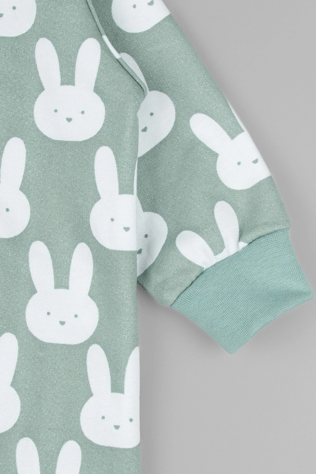 Комбинезон мал,3043а,-(мятно-белый,зел,,заяцы), (24-74)