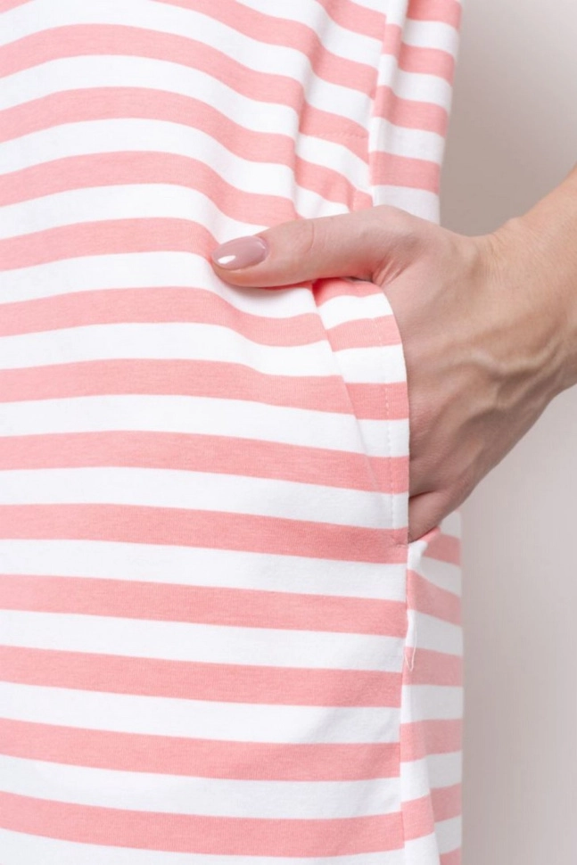 Платье жен,70184,1f-050(бело-розовый,роз,молоч,полоски), (46-170)