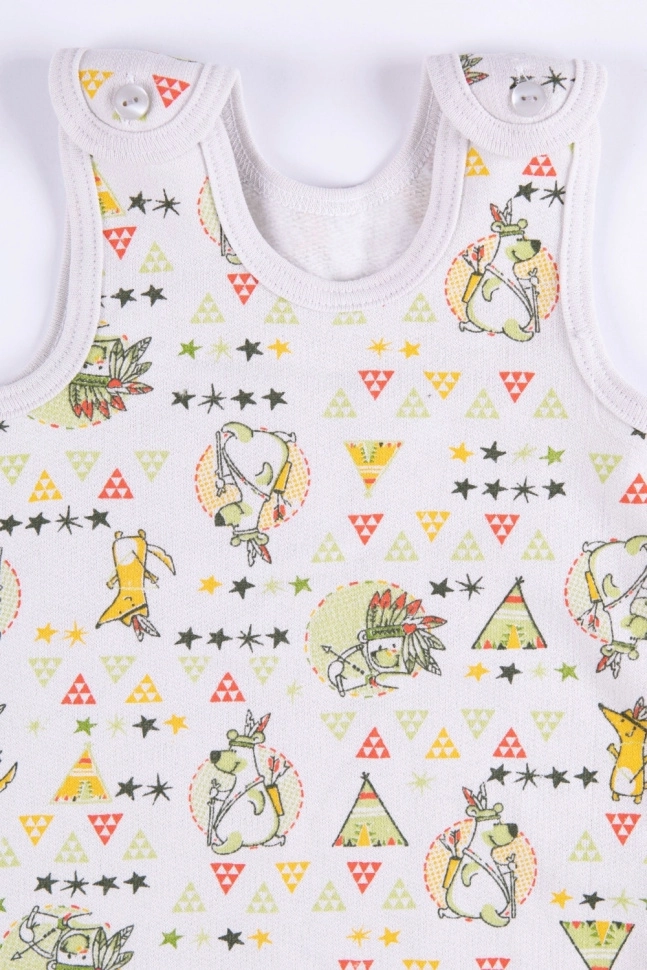 Ползунки мал,в425954,-(мишка-индеец по перламутру,сер-св,,), (26-80)