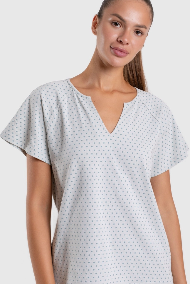 Пижама жен,s5467,s5404,s5404/18(голубой туман с рис. 2060,сер-св,,горошек), (46-170)