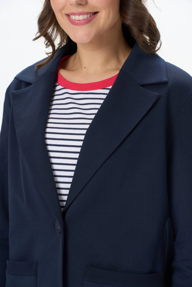 Жакет жен,f0662,f0662-o59.3f02(тёмно-синий,син-т,,), (48-164)