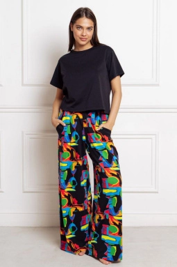 Брюки жен,50089,2h-093(мультиколор,чер,красн,яркая абстракция), (44-170)