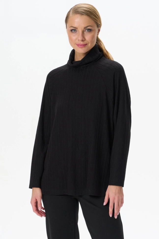 Джемпер жен,f0715,f0715-o99.3f09(чёрный,чер,,фактур косы), (44-164)