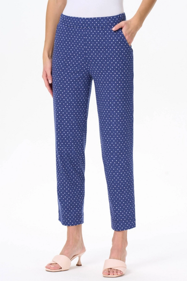 Брюки жен,b0280,b0280-g58.3s01(нави,син,,гол горошек), (48-164)