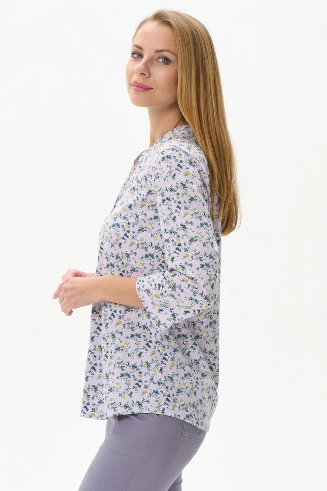 Джемпер жен,k2452,k2452-p41.4s03(сиреневый,сирень-св,,желтые цветы), (48-164)