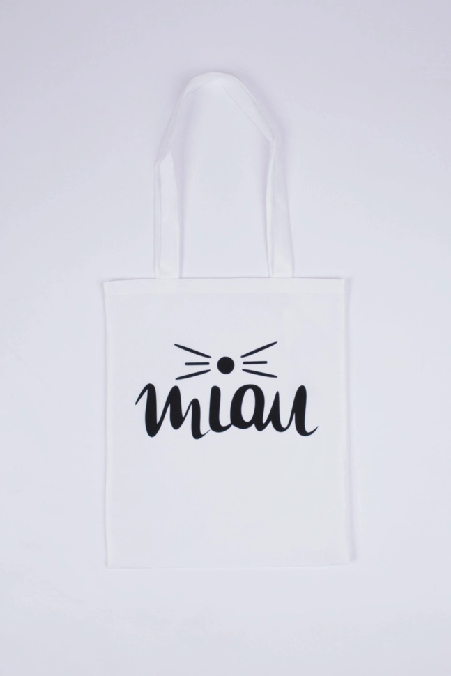 Сумка жен,в973899,-(белый+усики мяу,бел,,) (33х38)