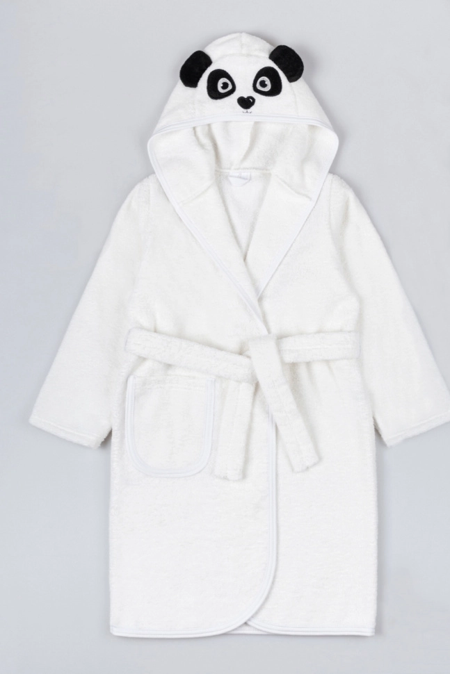 Халат дев,0839,-(белый, панда,бел,,капюш панда), (24-80,86)