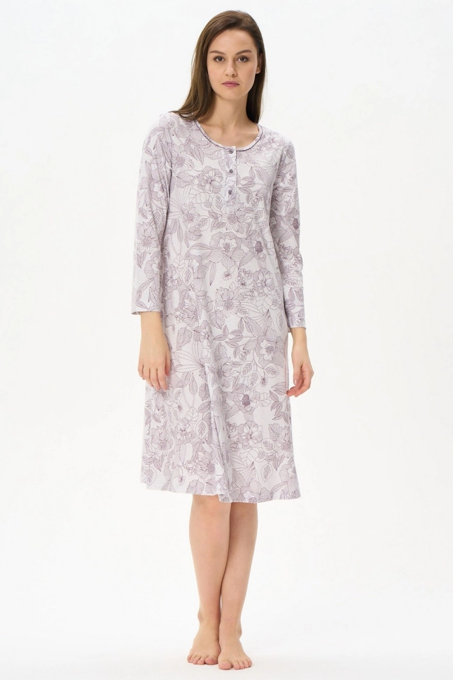 Сорочка ноч жен,s1550,s1550-p18.3f11(бежево-розовый,беж,,цветы), (46-164)