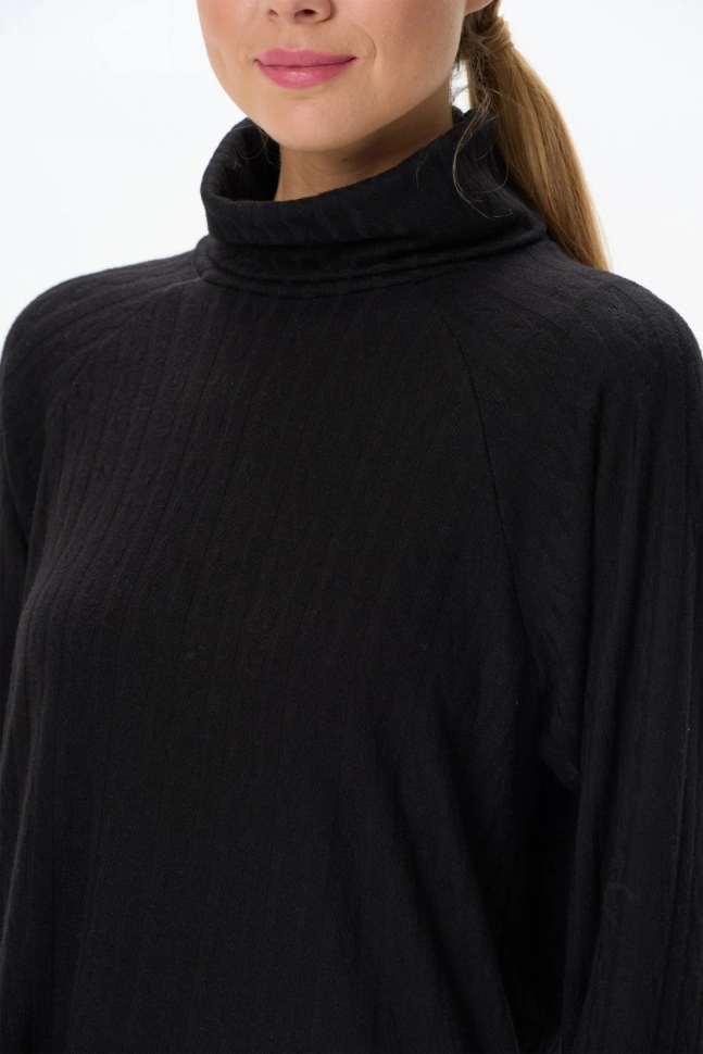 Джемпер жен,f0715,f0715-o99.3f09(чёрный,чер,,фактур косы), (44-164)