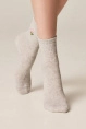 Носки жен,б1155,582(св.серый меланж,сермел-св,,тюльпан люрекс), (25)