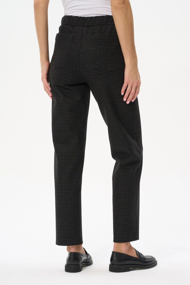 Брюки жен,b0821,b0821-c89.3f05(тёмно-коричневый,корич,,начёс клетка), (46-164)