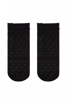 Носки жен,19с-14сп,-(nero,чер,,сер горошек), (23-25)