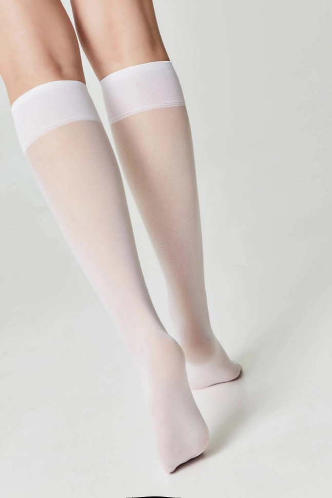 Гольфы жен,8с-2сп,tension40(bianco,бел,,2 пары), (23-25)