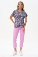 Брюки жен,b0487,b0487-o37.4s00(лиловый,роз,,), (46-164)