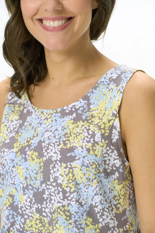 Платье жен,n0650,n0650-f76.3s11(фисташковый,сер,,голуб желт листья), (50-164)