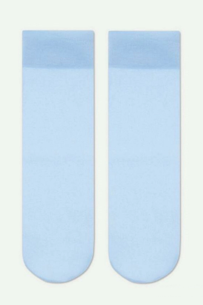 Носки жен,21с-84сп,-(light blue,гол,,люрекс), (23-25)