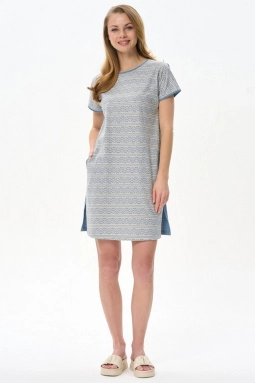 Платье жен,n1690,n1690-e54.4f11(серо-голубой,сер-св,голмел,орнамент), (44-164)