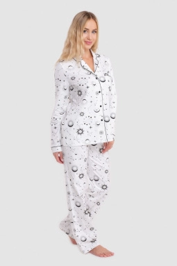 Пижама жен,s5422,s5404,s5404/33(молочный с рис. 3317,молоч,,созвездия на молочном), (44-170)