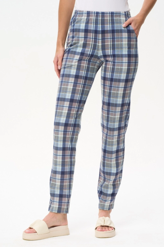 Брюки жен,b0162,b0162-c92.3f03(серо-зелёный,син,,зел-св клетка), (44-164)