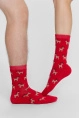 Носки жен,23552u,2594(я.красный,красн,,олени), (29-31)